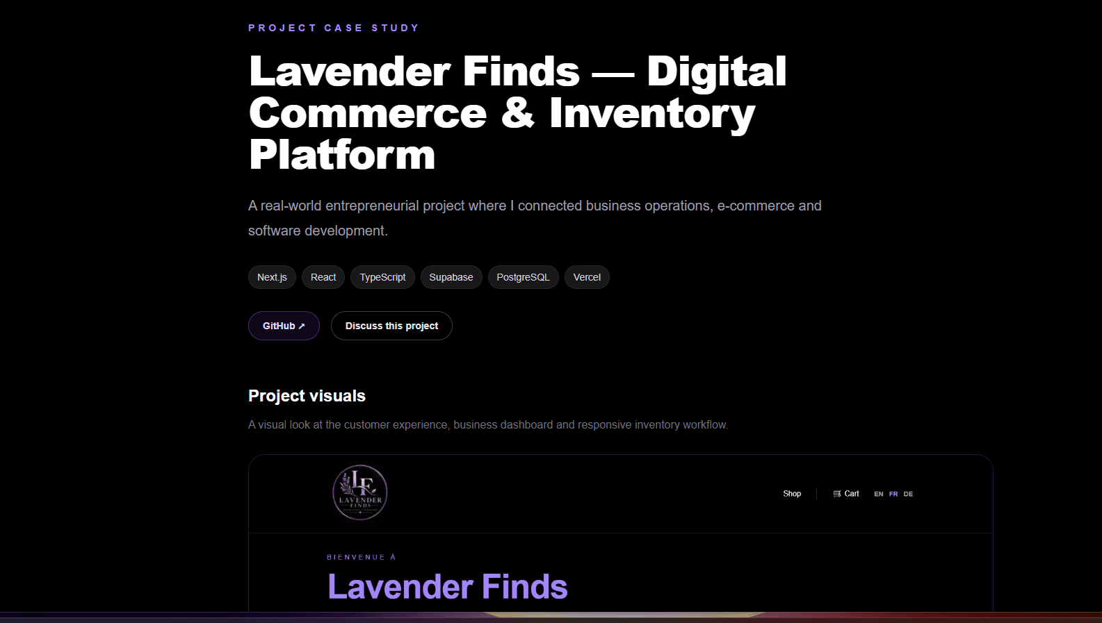 Lavender Professional Platform project case study
